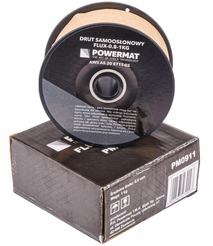 Drut spawalniczy rdzeniowy samoosłonowy 1kg (0.8 mm)