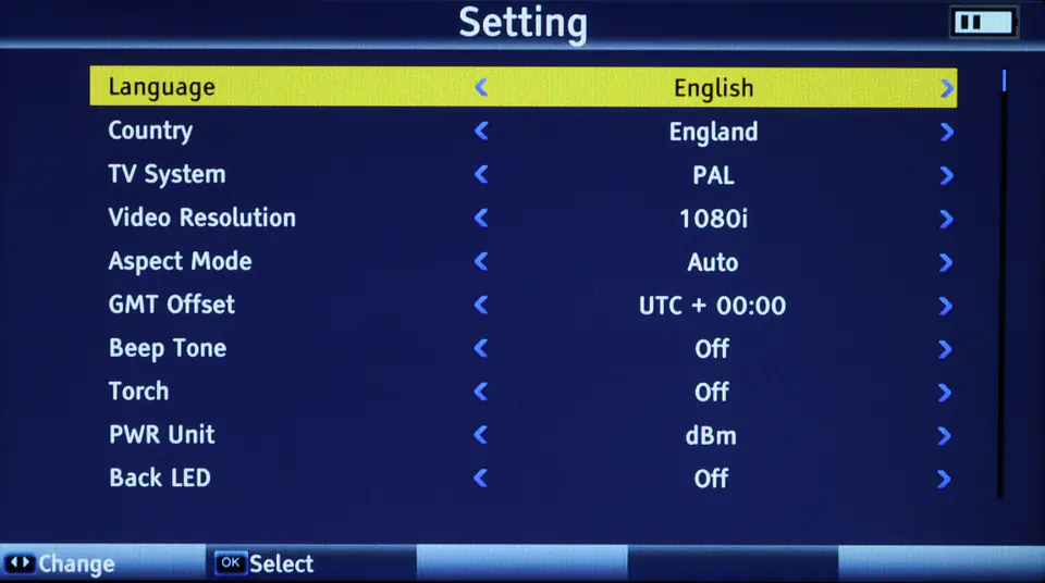 Medidor de campo DVB-S2/T2/C, F.O. (Válido carnet F) 4K