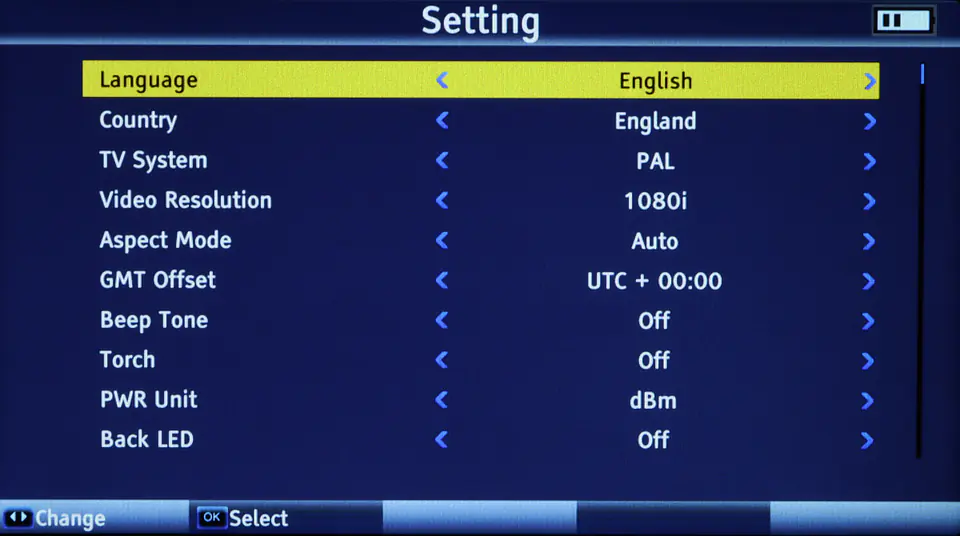 Medidor de campo Digital, de intensidad y calidad de señal.  DVB-S/S2/T/T2/C, MPEG-2/MPEG-4