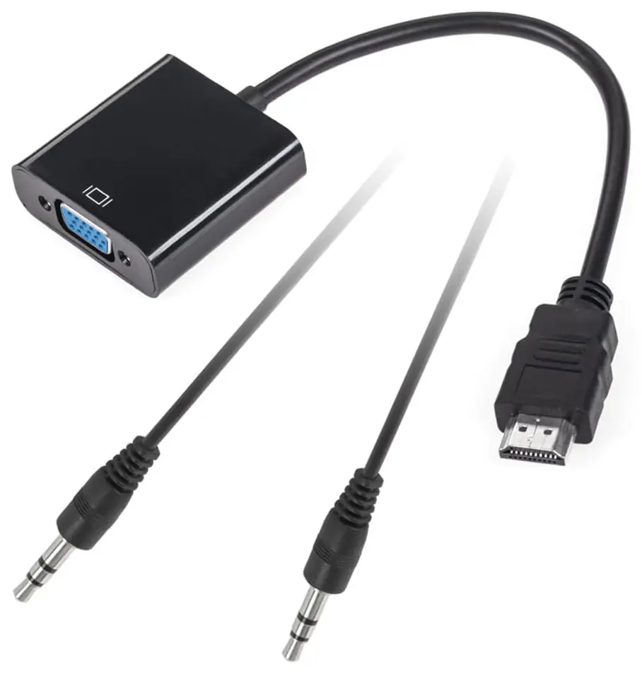 Adapter wt. HDMI - gn VGA + audio