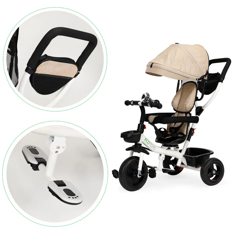 Tricycle stroller swivel trolley 360