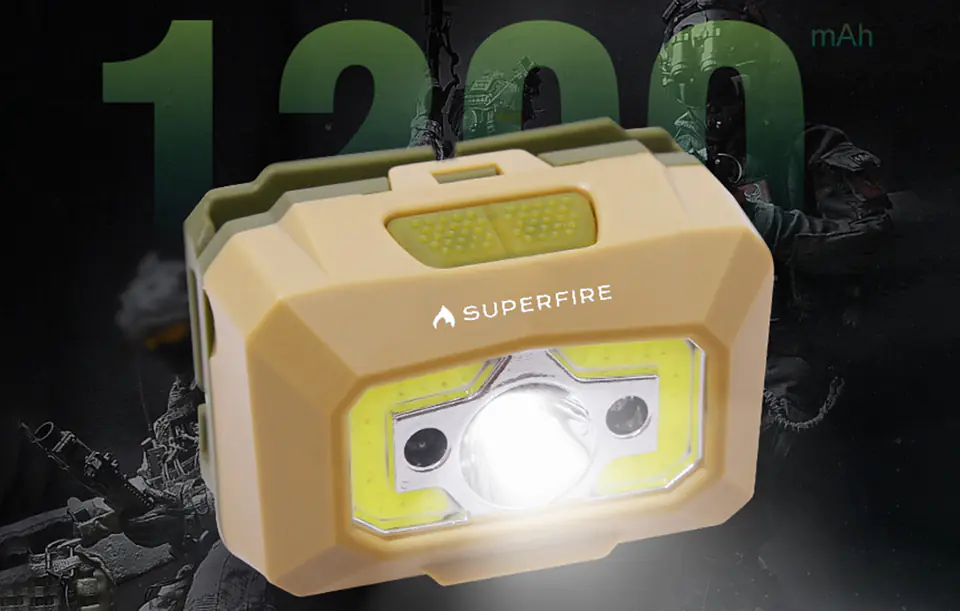 Latarka czołowa Superfire X30, 340lm, USB