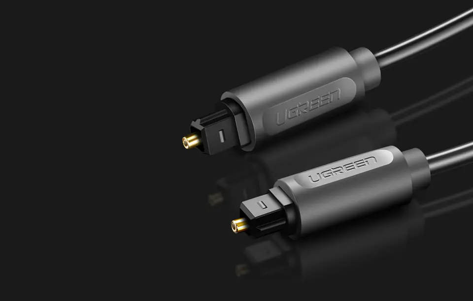 UGREEN AV122 Optical cable Toslink Audio, aluminium braided, 2m (black)