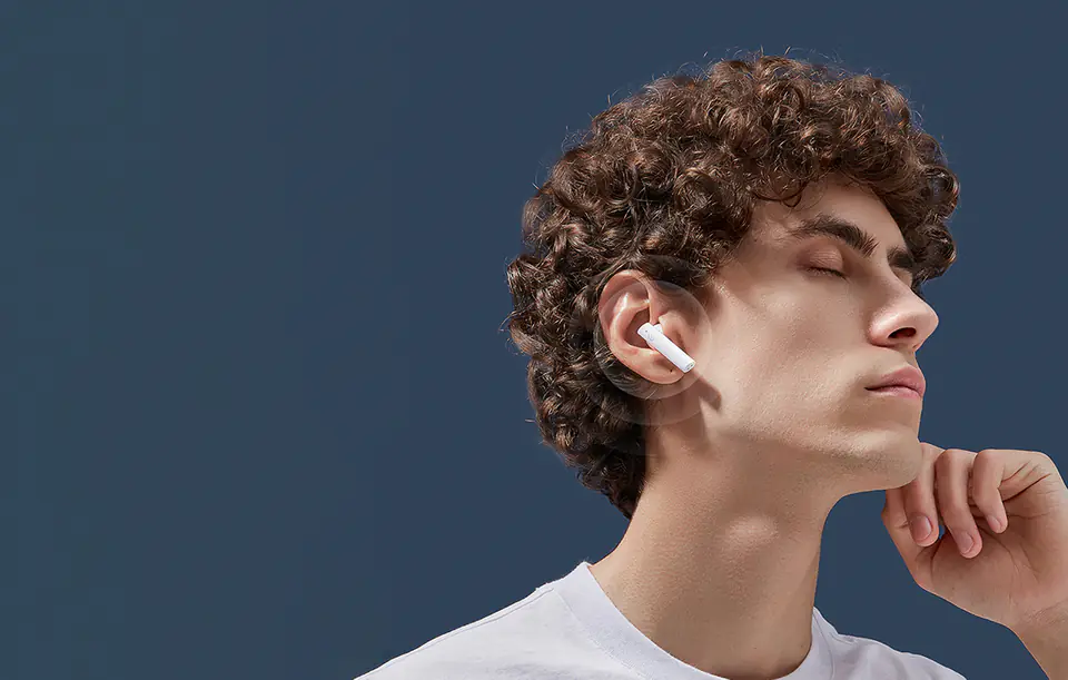 TWS Haylou Moripods headphones (blue)