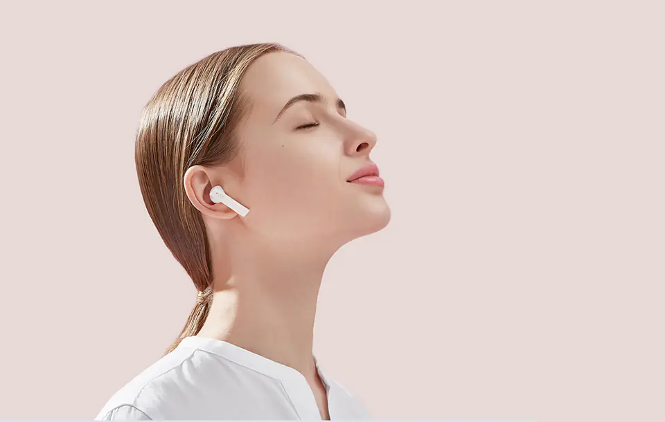 TWS Haylou Moripods headphones (pink)