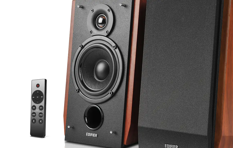 2.0 Edifier R1700BTs Speakers (brown)