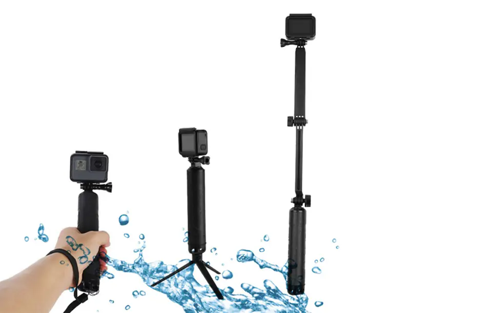 Wodoodporny selfie stick Telesin 360° do kamer sportowych (GP-MFW-300)