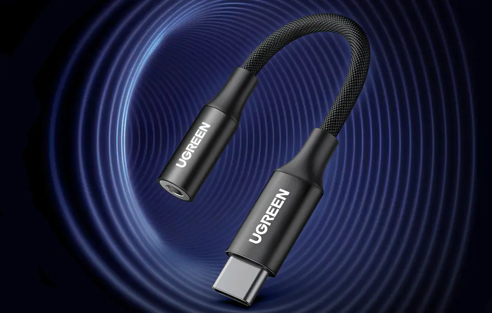 Audio Adapter UGREEN AV161 USB-C to mini jack 3.5mm (black)