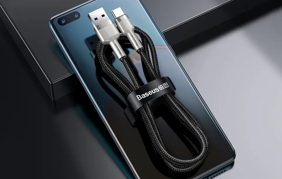 Baseus Cafüle USB to USB-C Cable, 66W, 0.25m (Black)