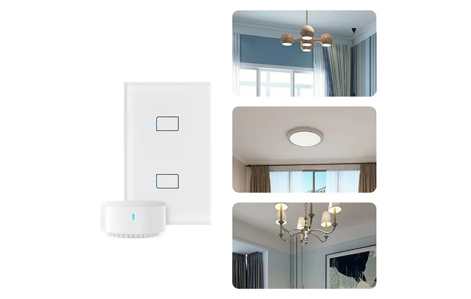 BroadLink TC3-EU-2 Wi-Fi Smart Light Switch (2-channel - set with S3 hub)