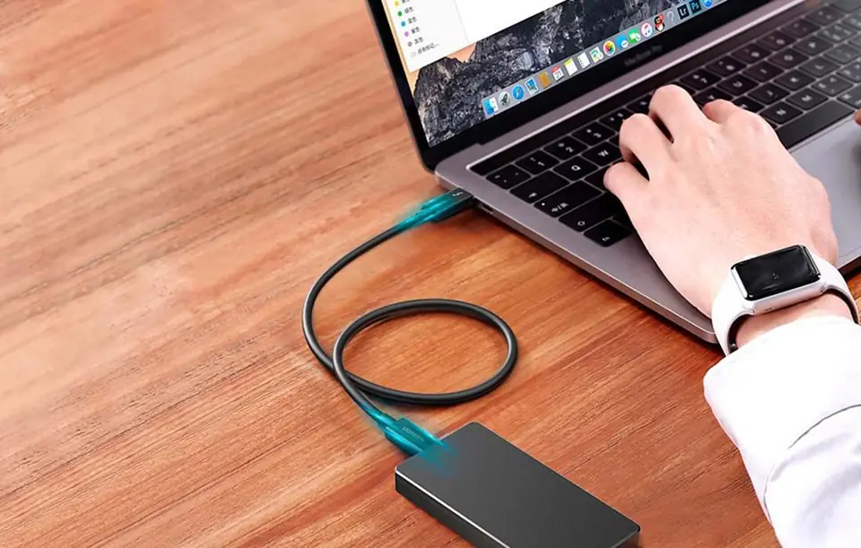 USB-C to USB-C Cable ugreen US501, Gen3, 100W, 4K, 0.8m (Black)