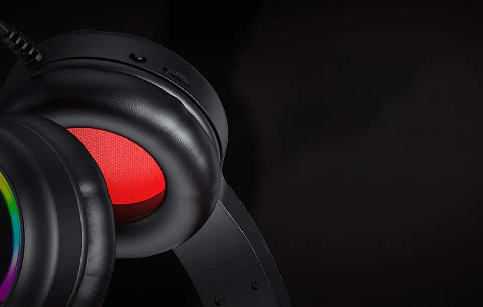 Havit GAMENOTE H2233D RGB Gaming Headphones (Black & Red)