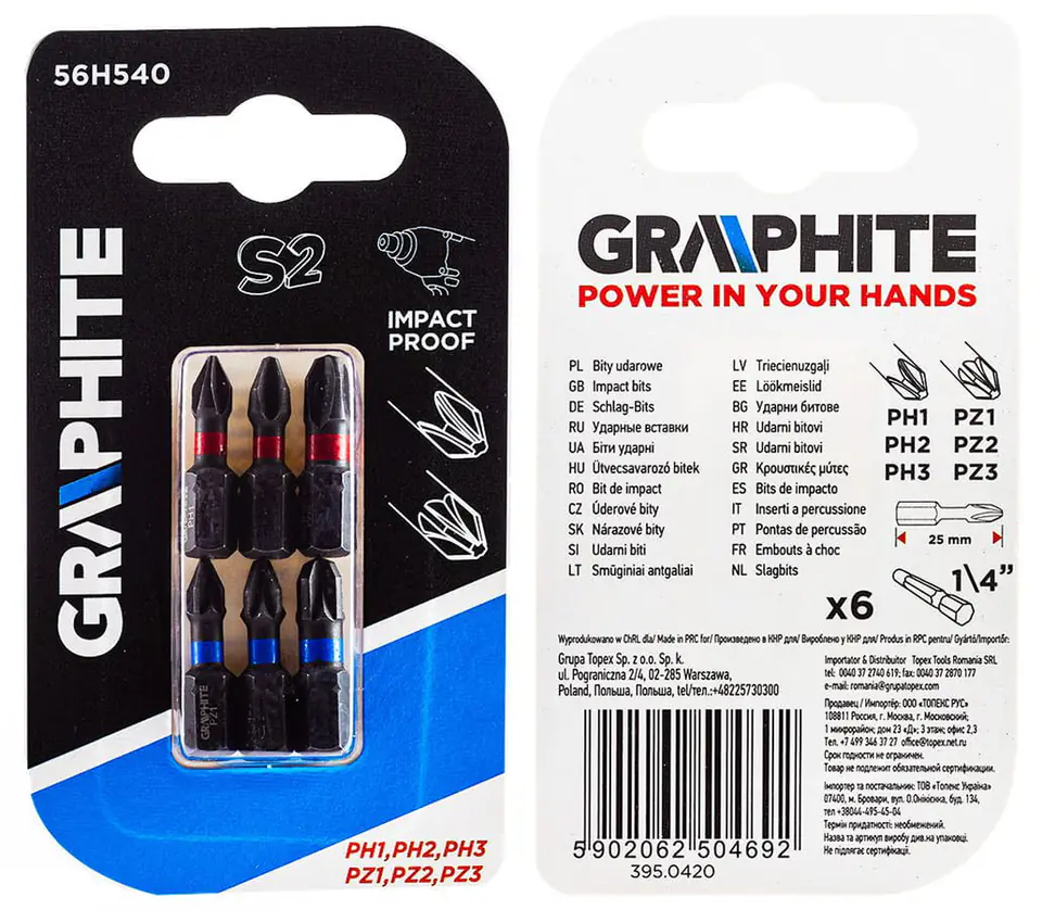 Bity udarowe GRAPHITE