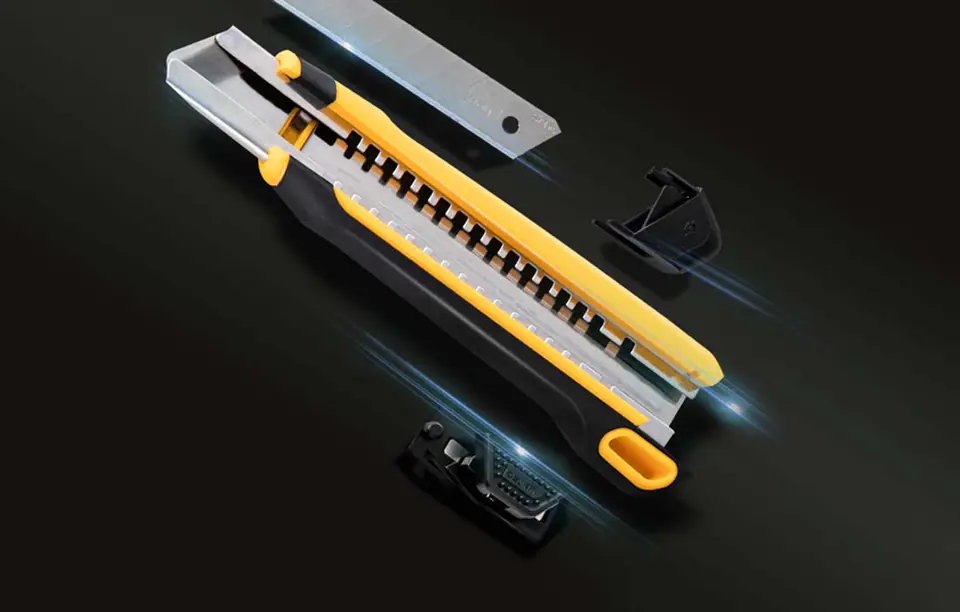 Nożyk z łamanym ostrzem Deli Tools EDL018Z (żółty)