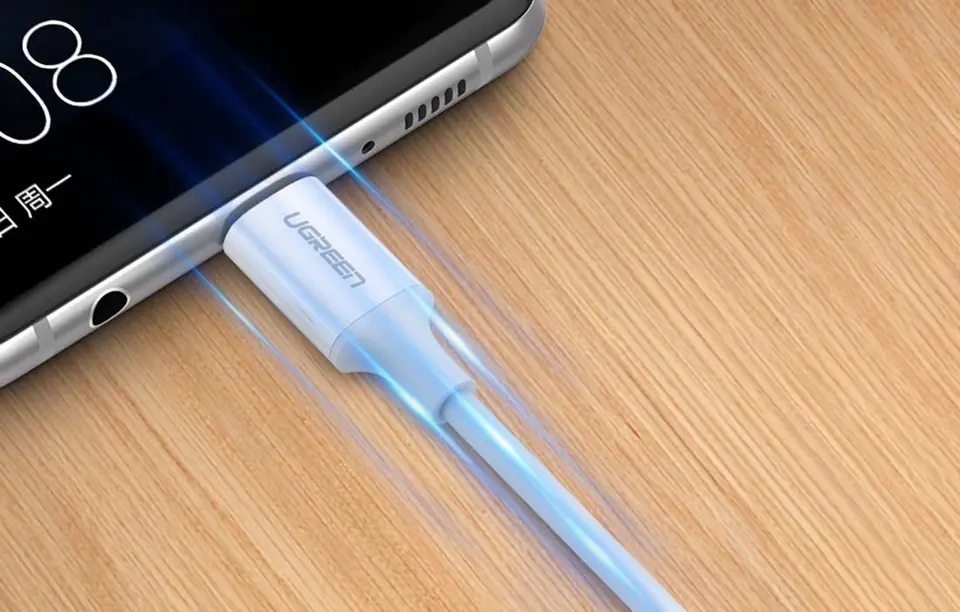 Kabel USB-C do USB-C UGREEN US264, 60W, 0.5m (biały)