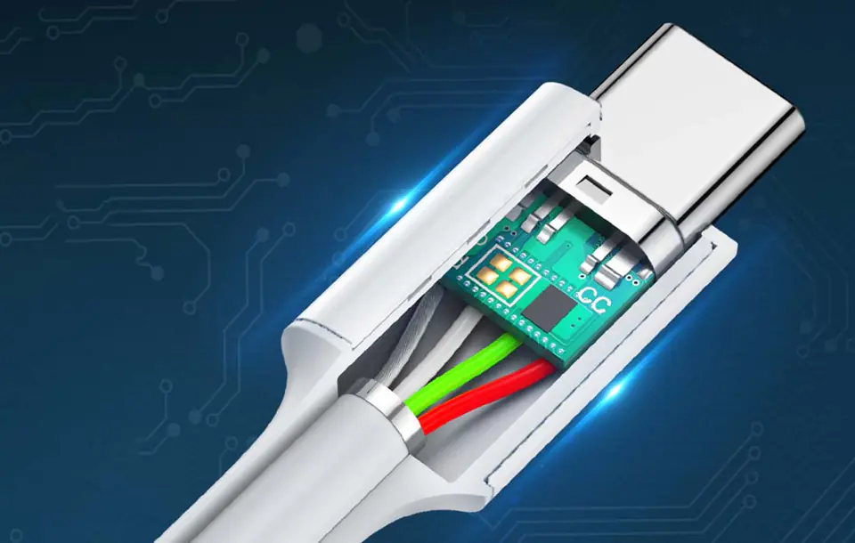 Kabel USB-C do USB-C UGREEN US264, 60W, 0.5m (biały)