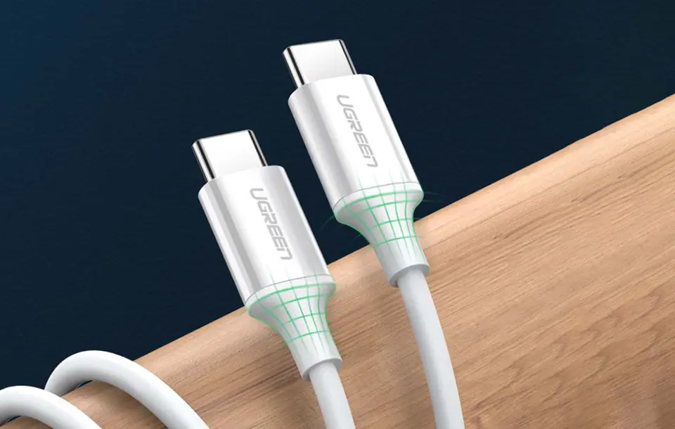Kabel USB-C do USB-C UGREEN US264, 60W, 0.5m (biały)