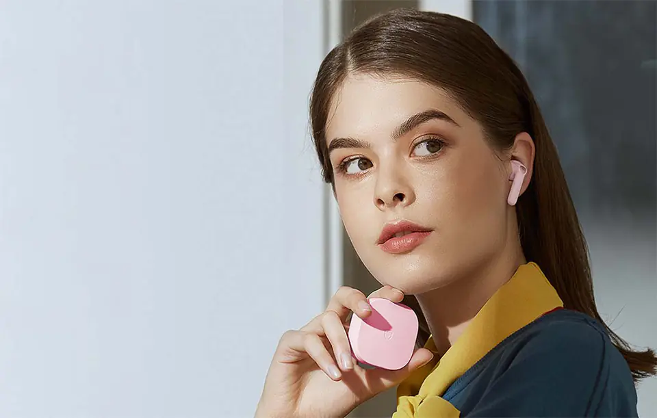 Soundpeats TrueAir 2 headphones (pink)