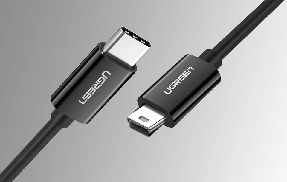 Kabel USB-C do Mini USB UGREEN US242, 1m (czarny)