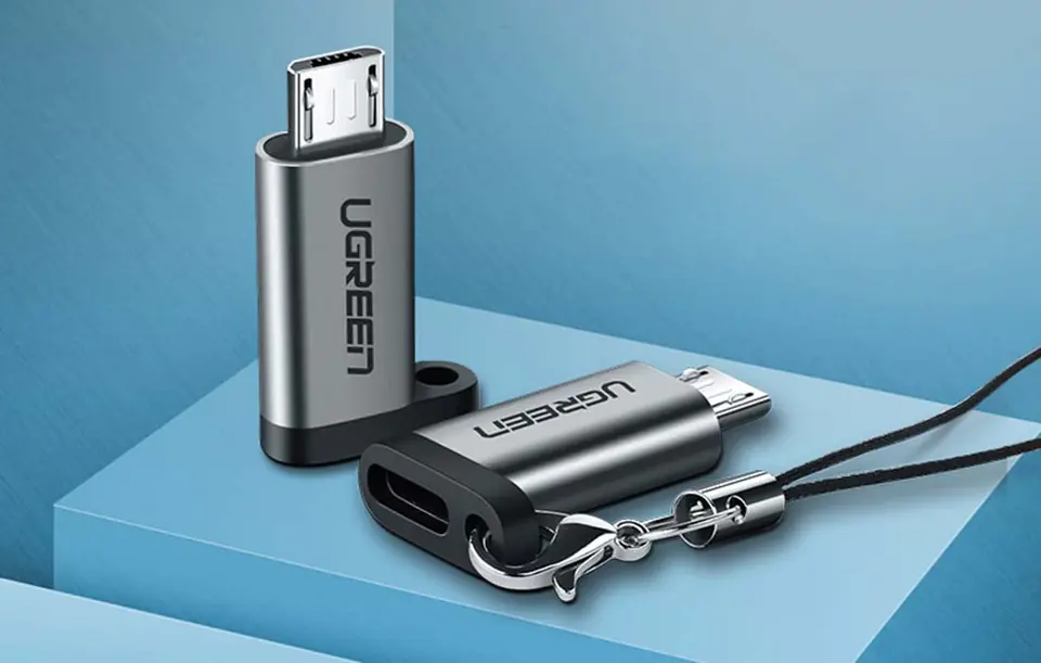 USB-C to micro USB adapter UGREEN US282 (grey)