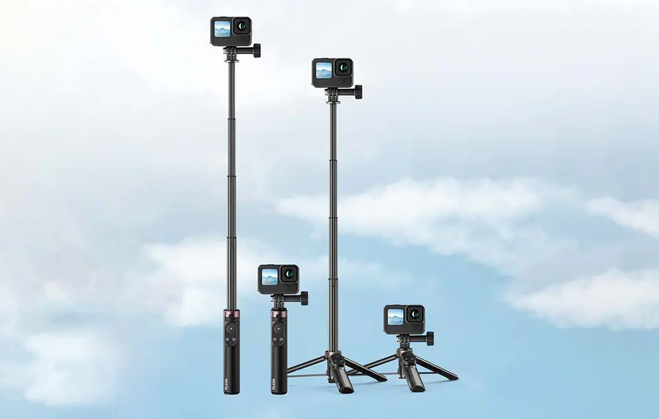 Selfie stick Telesin do smartfonów i kamer sportowych z pilotem BT (TE-RCSS-001)