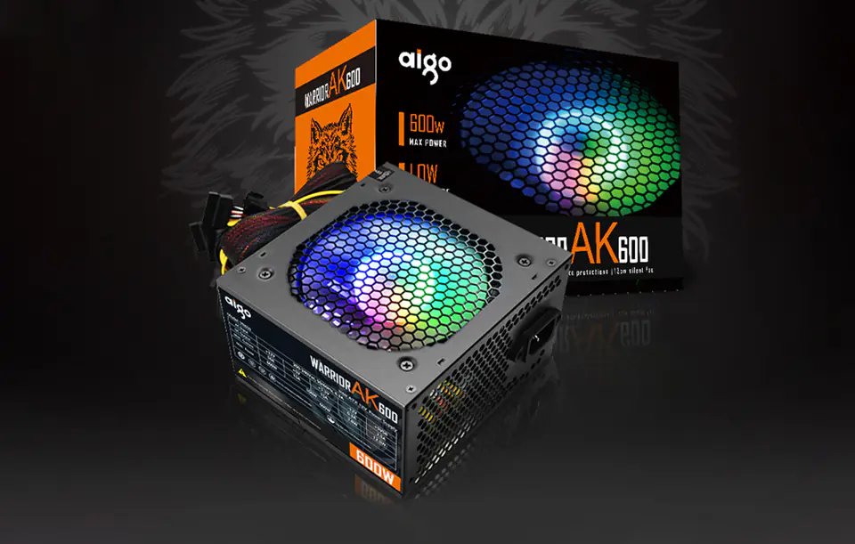 Zasilacz RGB do komputera Aigo AK600 (czarny)