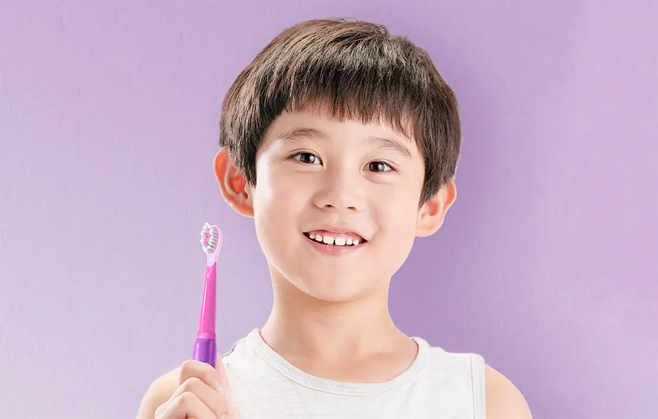 Sonic toothbrush with tip set FairyWill FW-2001 (purple)