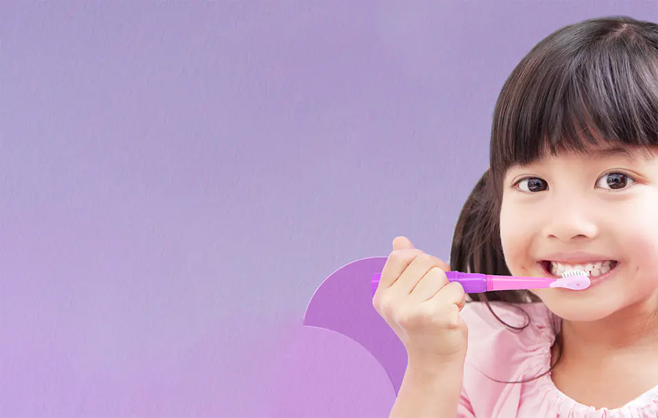 Sonic toothbrush with tip set FairyWill FW-2001 (purple)