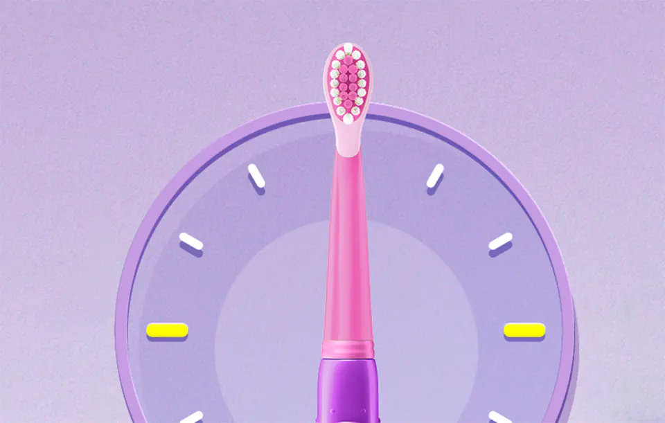 Sonic toothbrush with tip set FairyWill FW-2001 (purple)