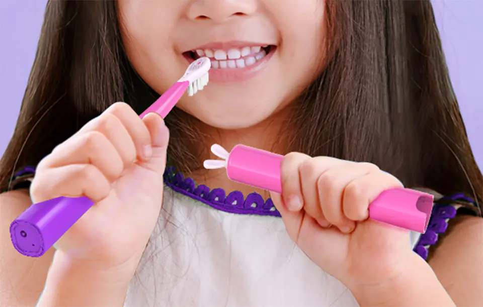 Sonic toothbrush with tip set FairyWill FW-2001 (purple)