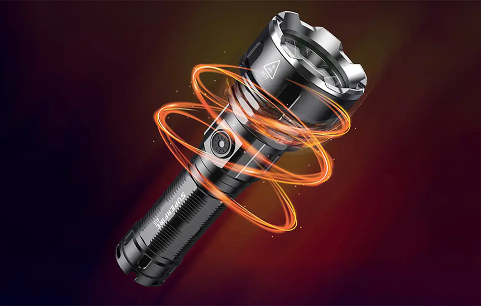 Superfire R3 P90 Flashlight, 2700lm, USB