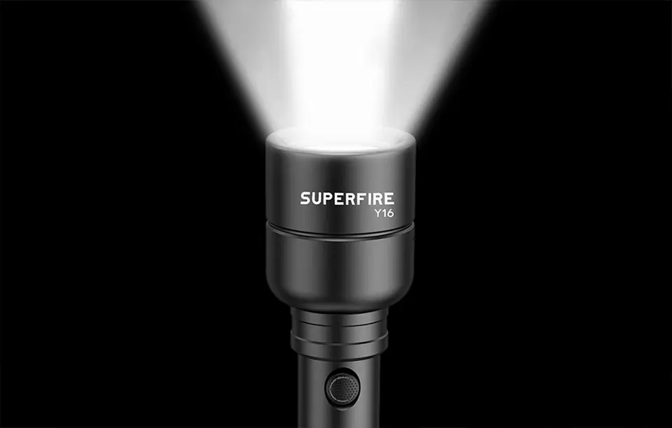 Superfire Y16 Flashlight, 1700lm, USB-C