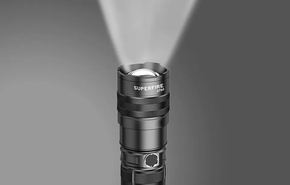 Superfire GT60 Flashlight, 2600lm, USB-C