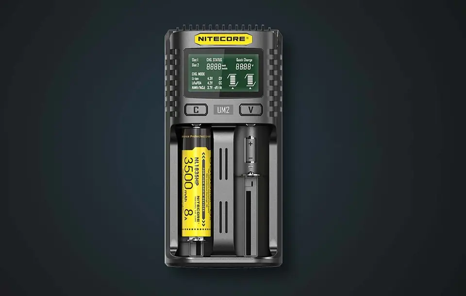 Battery charger Nitecore UM2, USB