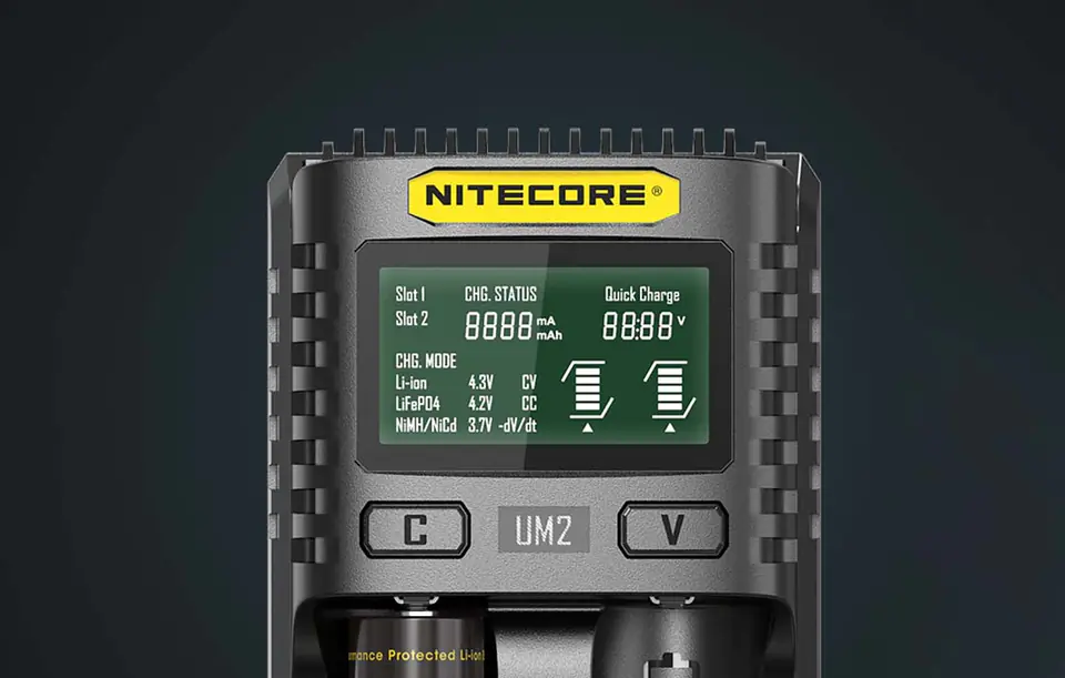 Battery charger Nitecore UM2, USB