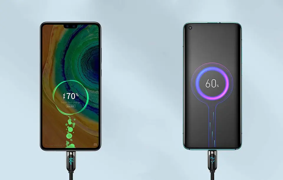 Kabel USB do USB-C Baseus Display, 66W, 2m (czarny)