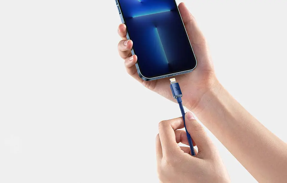 USB-C to Lightning Baseus Crystal Cable, 20W, 1.2m (Blue)