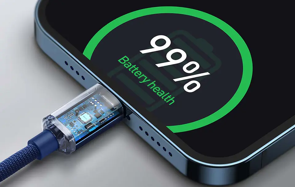 USB-C to Lightning Baseus Crystal Cable, 20W, 1.2m (Blue)