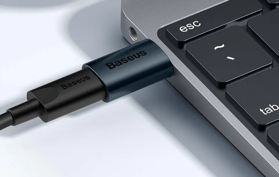 USB-A to USB-C Adapter Baseus Ingenuity OTG (Blue)