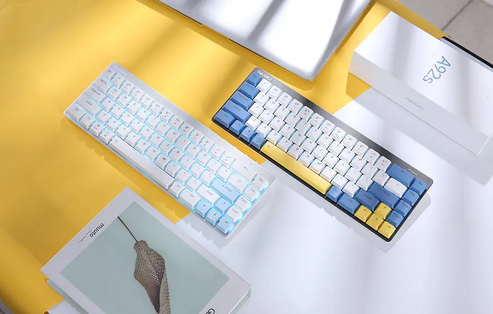 Wireless mechanical keyboard Dareu EK868 Bluetooth (white-blue-yellow)