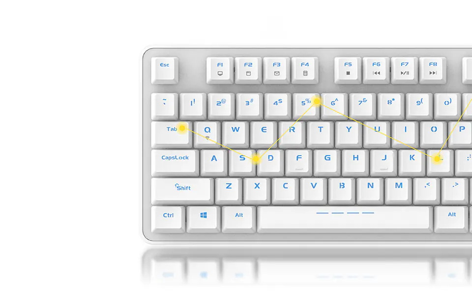 Dareu EK807G 2.4G Wireless Mechanical Keyboard (White)