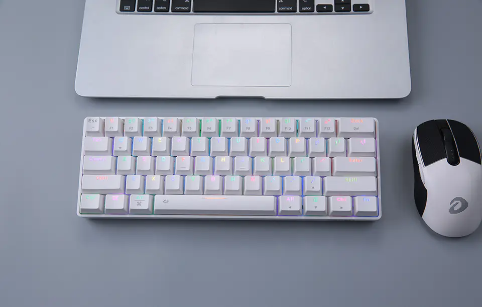 Wireless Mechanical Keyboard Dareu EK861 Bluetooth + 2.4G RGB (White)
