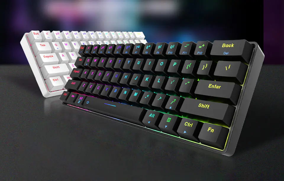 Wireless Mechanical Keyboard Dareu EK861 Bluetooth + 2.4G RGB (White)