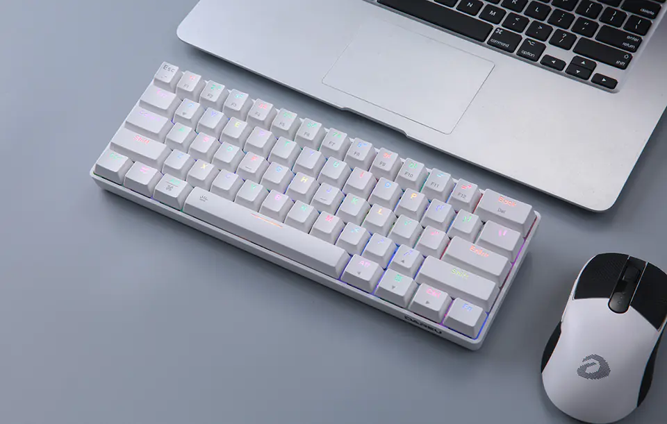 Wireless Mechanical Keyboard Dareu EK861 Bluetooth + 2.4G RGB (White)