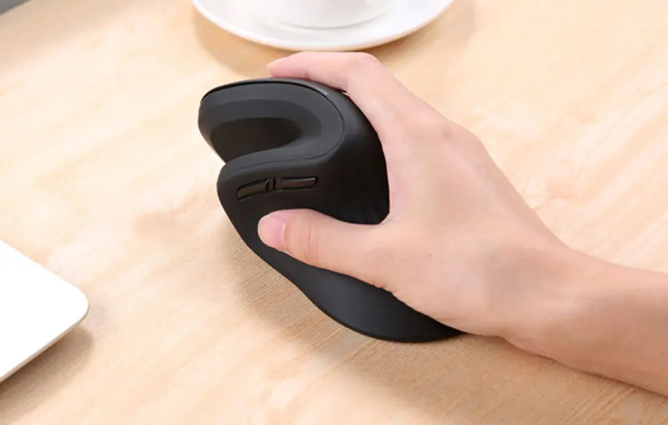 Dareu LM109 Magic Hand Bluetooth + 2.4G Wireless Vertical Mouse (Black)