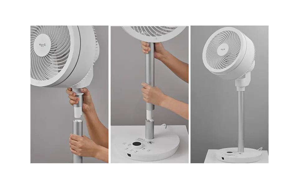 Height-adjustable fan controlled by Deerma Fan FD200 remote control