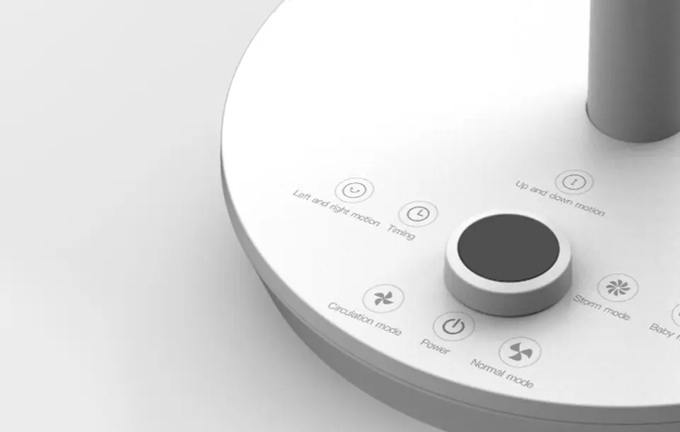 Height-adjustable fan controlled by Deerma Fan FD200 remote control