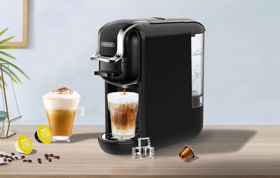 Capsule Coffee Maker 4in1 1450W HiBREW H2A (Black)