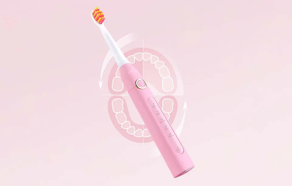 Sonic toothbrush with tip set FairyWill 507 (pink)