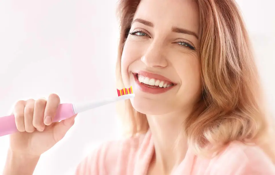 Sonic toothbrush with tip set and case FairyWill FW-507 Plus (pink)